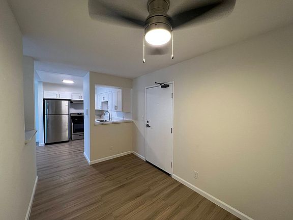 Dining area with new ceiling fan!