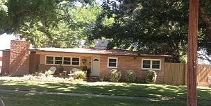 fescue grass, 4 large trees for shade, sprinkler system