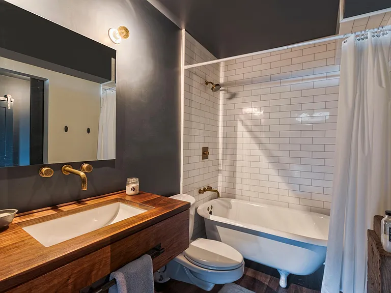 En Suite Bathroom South Custom Walnut Vanity