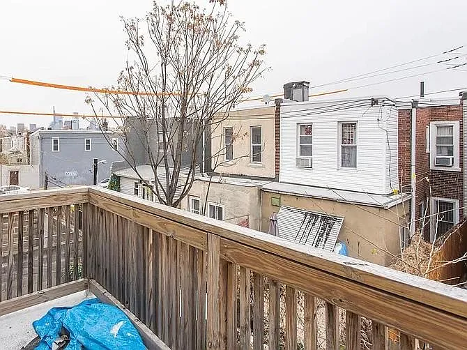 Balcony at back of house with view of Center City