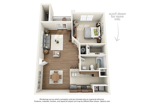 Floor plan One bedroom