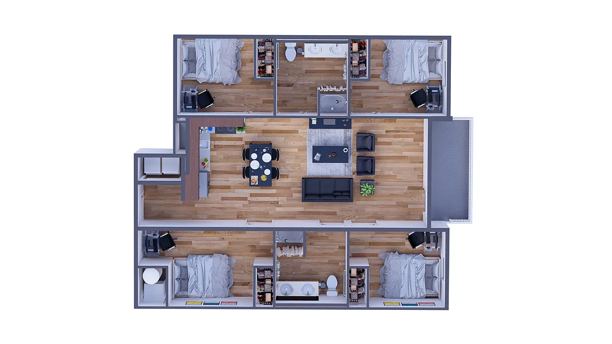Floor plan 4X2