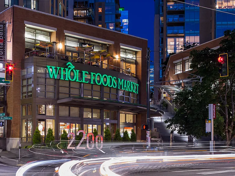 Whole Food is just a block away