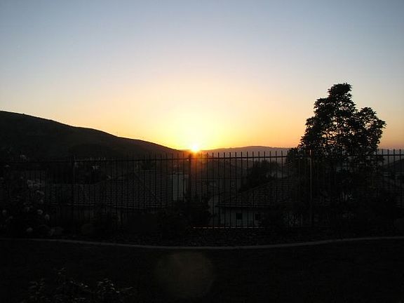Sunset from patio