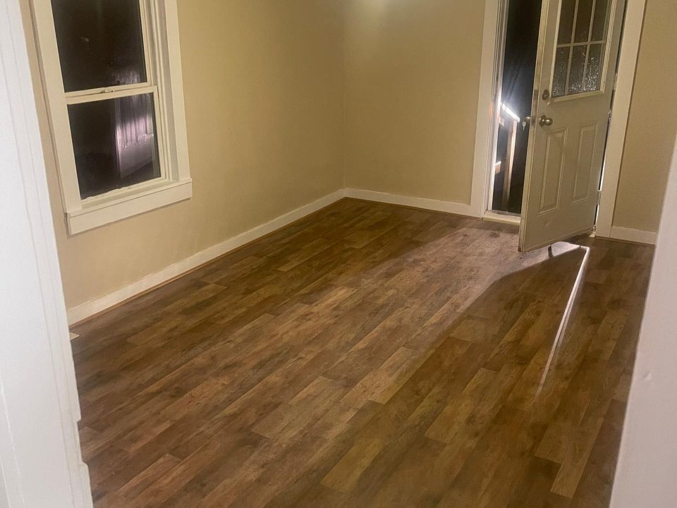 living room from standing in hallway by kitchen