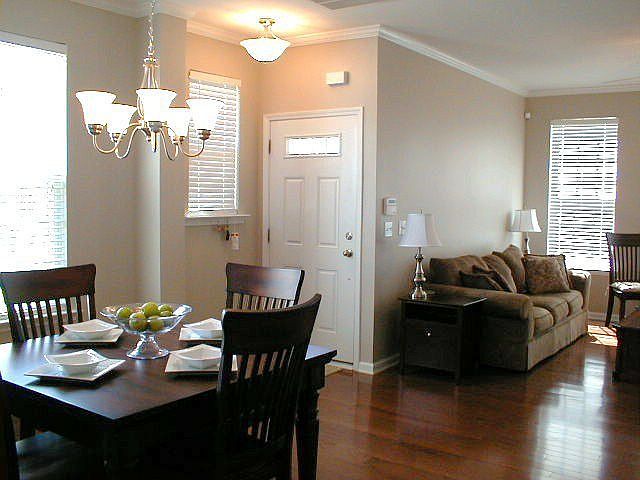 View of front door, DR & FR