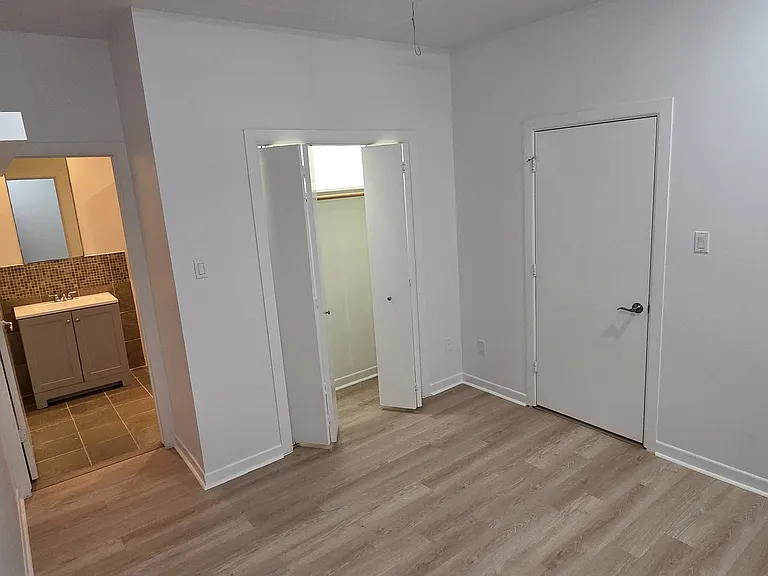 Bedroom with ensuite bathroom. New floors and paint!