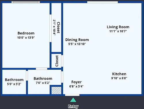 Floor plan One Bedroom
