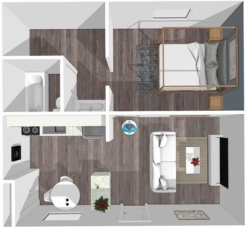 Floor plan 1 Bedroom, 1 Bathroom