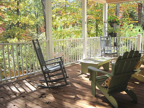 Enormous 12x42 Country Porch under roof overlooking creek & woods