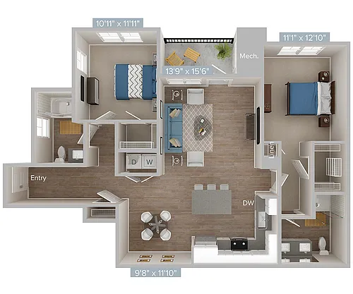 Floor plan B1-1222