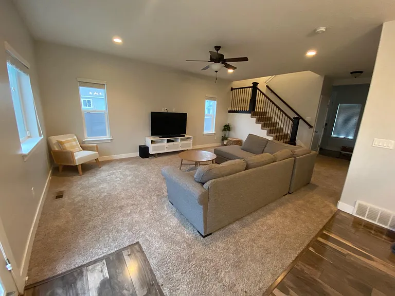 Family room. Photo taken from dining area.