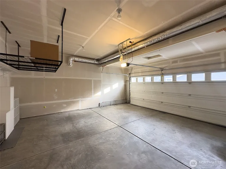 2 car garage with overhead storage