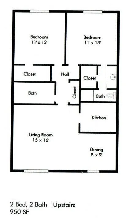 Floor plan 2x1.5 Upstairs