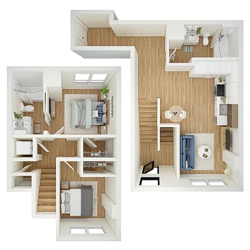 Floor plan 2 Bed 2 Bath - MFTE - b13.2
