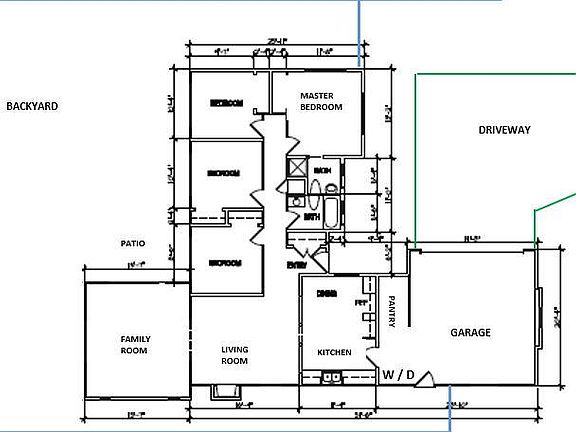 Floorplan (1400sf does not count garage)