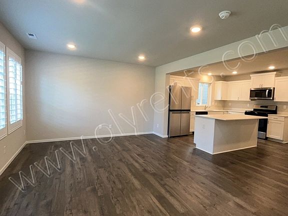 Living room into kitchen