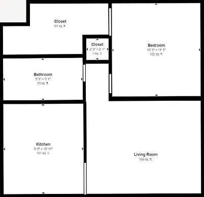 1 bed, 1.0 bath, 500 sqft, $599 — Photo 3