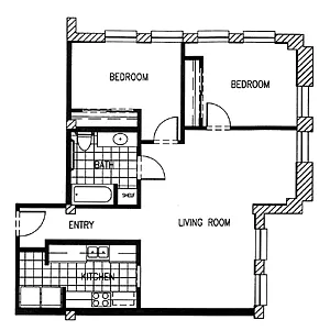 Floor plan P5BH 2x1 HC