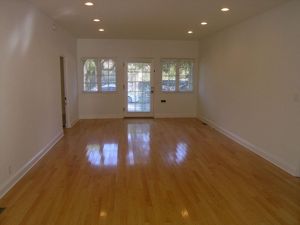 Living room view to front door