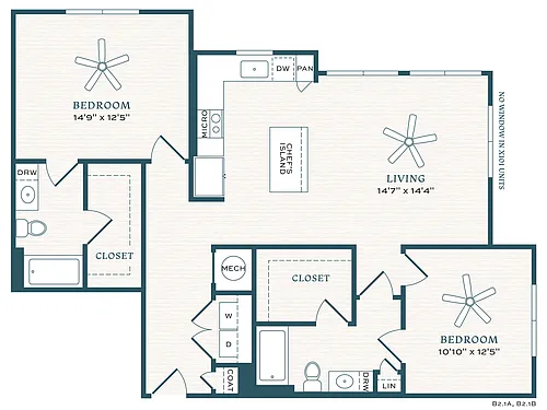 Floor plan Lavender - B2