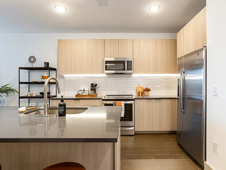 Cook and entertain in style with stainless steel appliances and modern finishes.