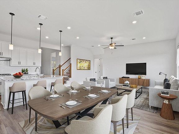 Two large living spaces