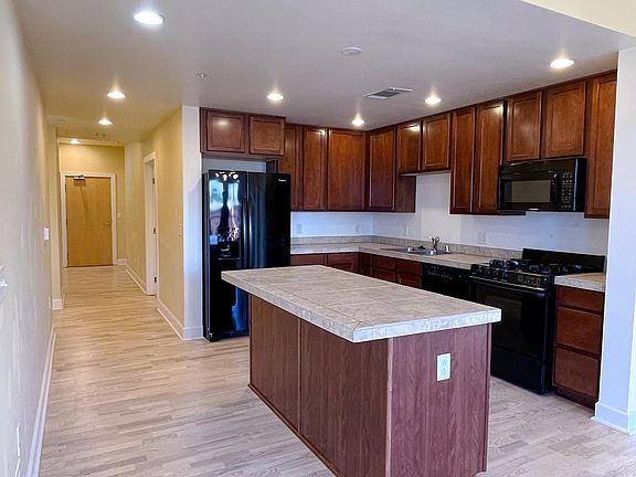 Spacious counter tops and lots of storage
