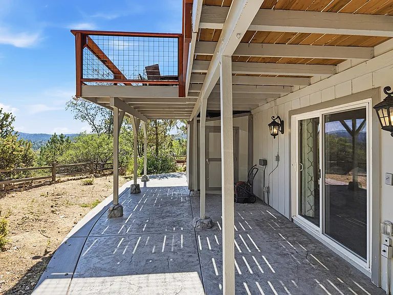 first floor patio in front of master bedroom