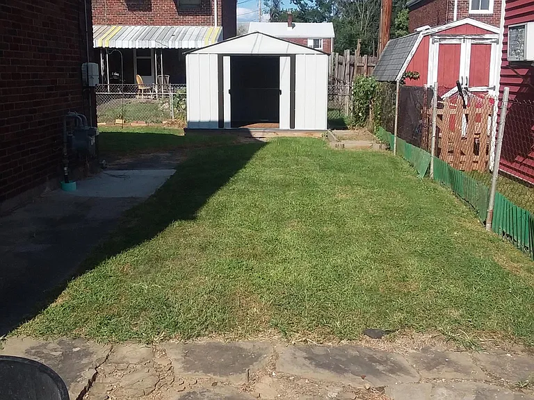 side yard with shed
