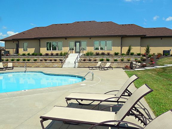 sparkling swimming pool at The Hills Apartments in Kansas Ci
