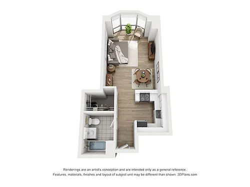 Floor plan Studio D