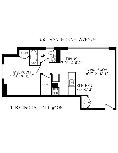 Floor plan 1 Bedroom