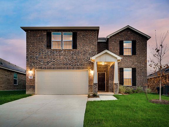 The Stockdale, a two-story home with 2-car garage, shown with Home Exterior O