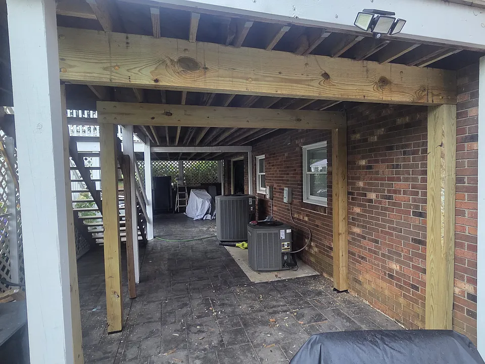 Patio under deck