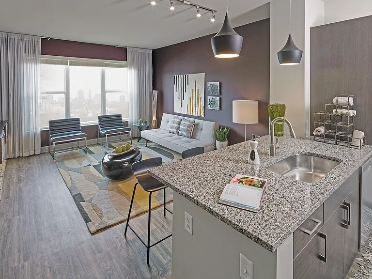 1 Bedroom Model_Kitchen_Living Room-7545