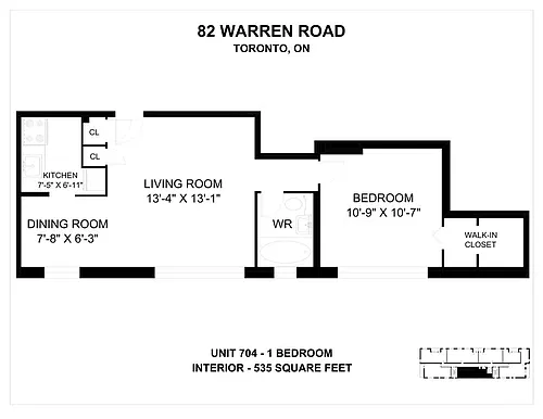 Floor plan 1 Bedroom 1 Bed 1 Bath 2