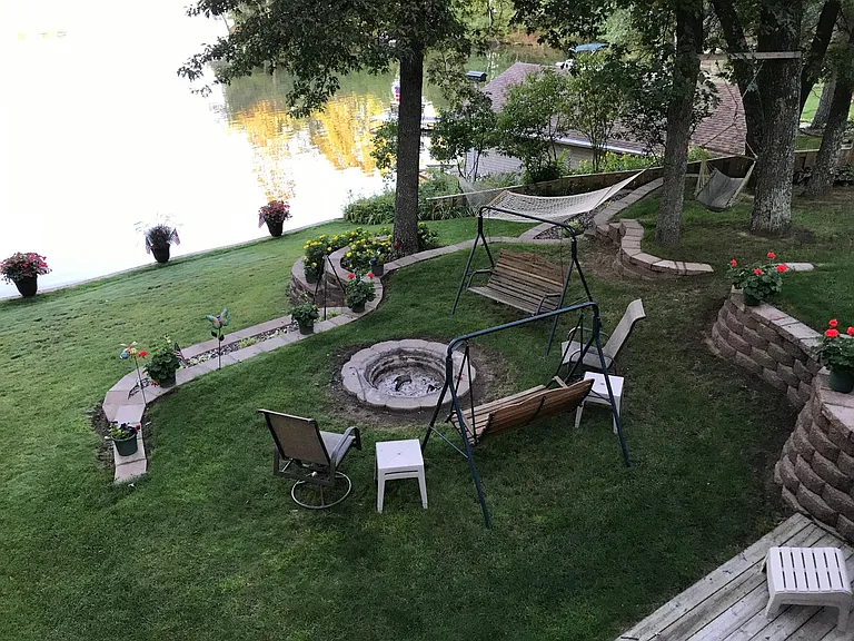 patio area on the lower level