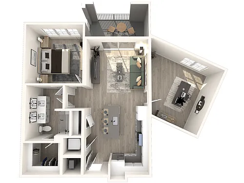 Floor plan 1C (w/ Den)