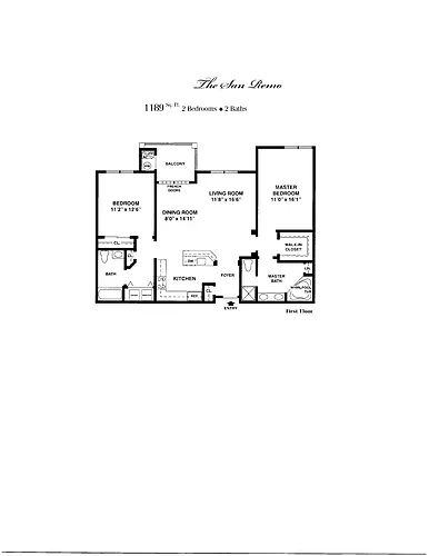 Floor plan $3.78/sq.ft. - San Remo
