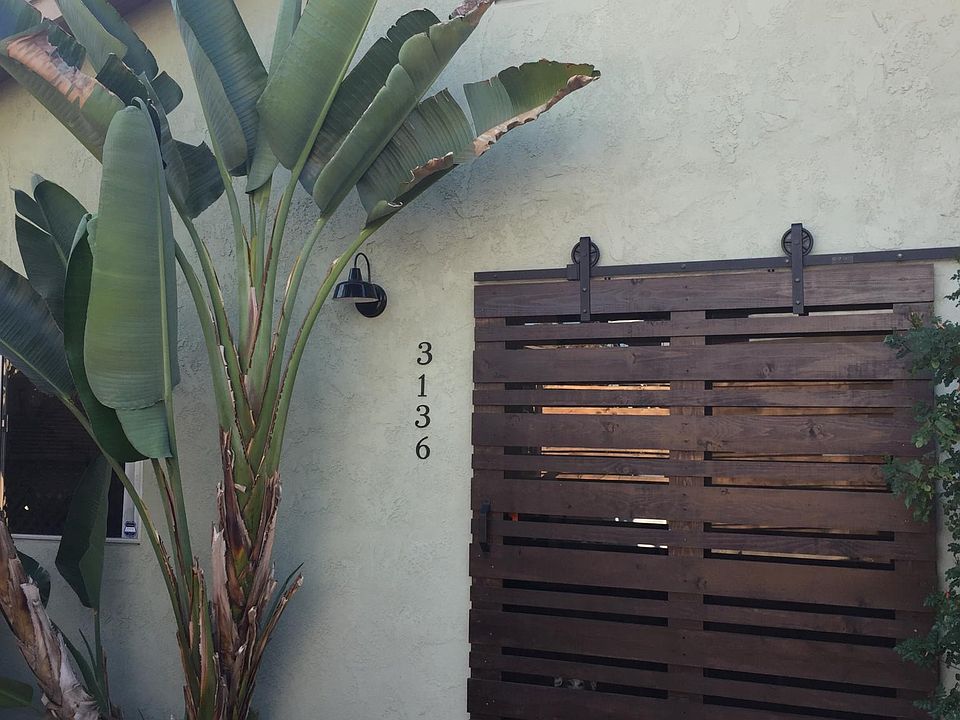 Front entry with barn door