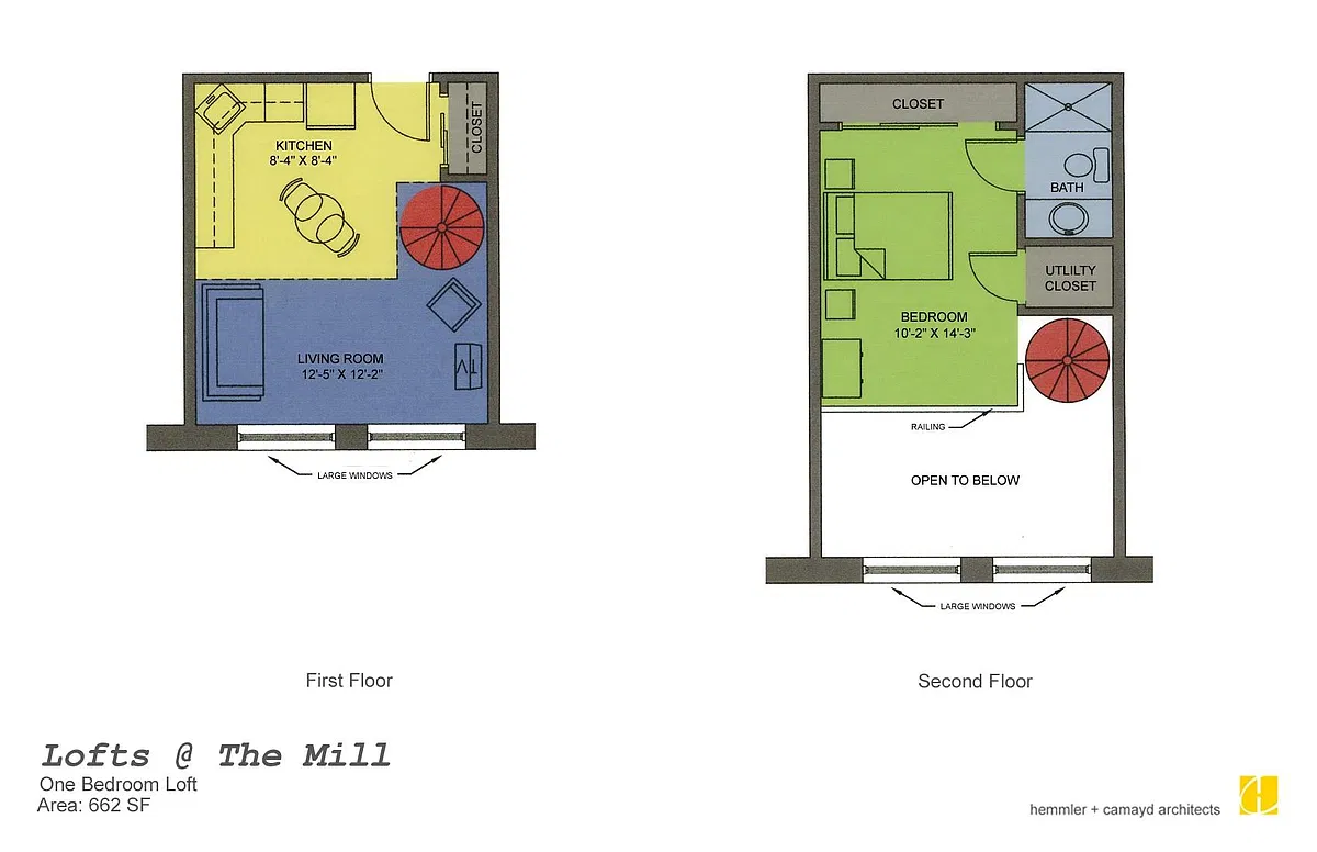 Floor plan Loft- 1 Bed, 1 Bath