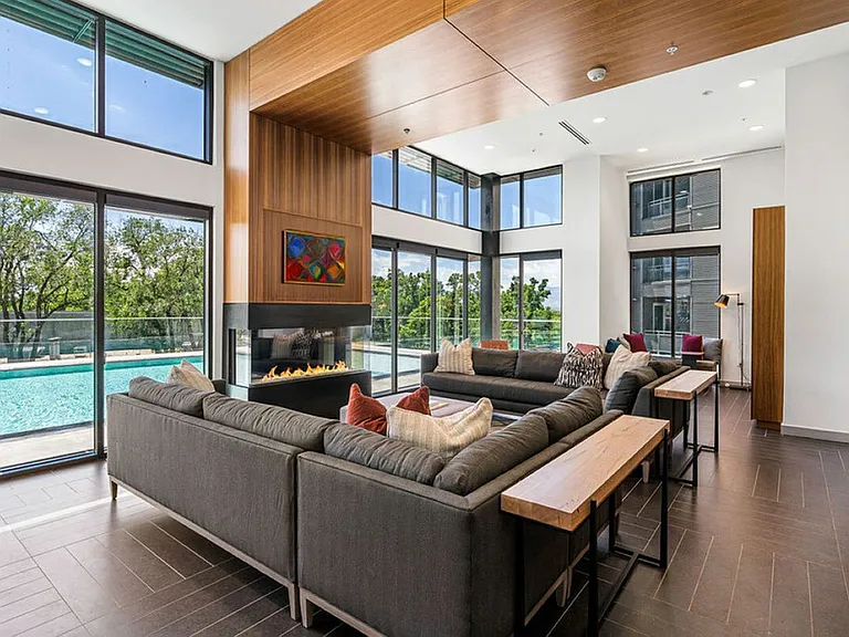 Clubroom with Pool Views