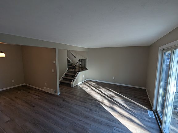 Living room with slider to back patio