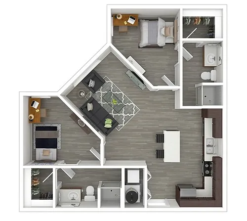 Floor plan 2X2 B