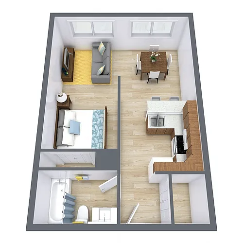 Floor plan Efficiency 01A