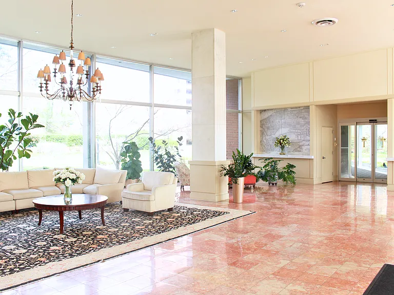 Welcoming Building Lobby and Concierge Area