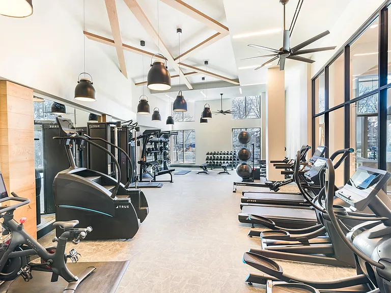 Elevate your workouts in our club-quality fitness studio with spin bikes & on-demand classes!