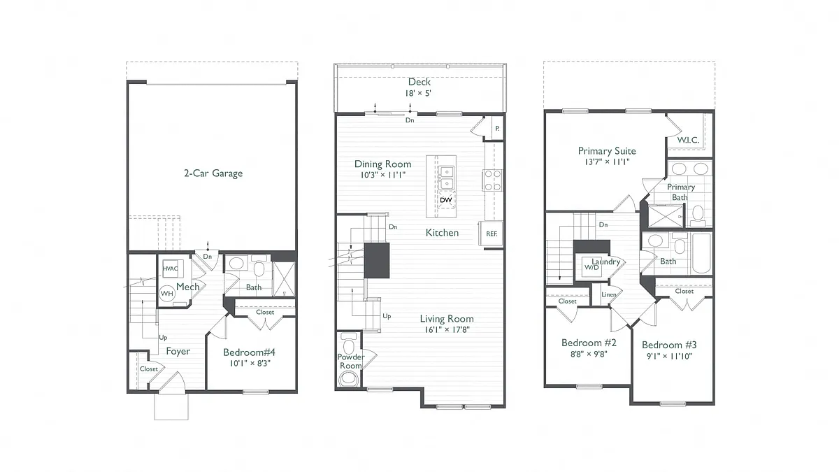 Floor plan 4 Bed/3.5 Bath-Branch II