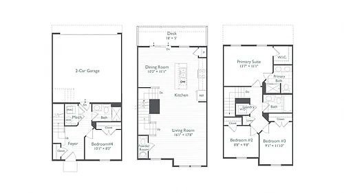 Floor plan 4 Bed/3.5 Bath-Branch II